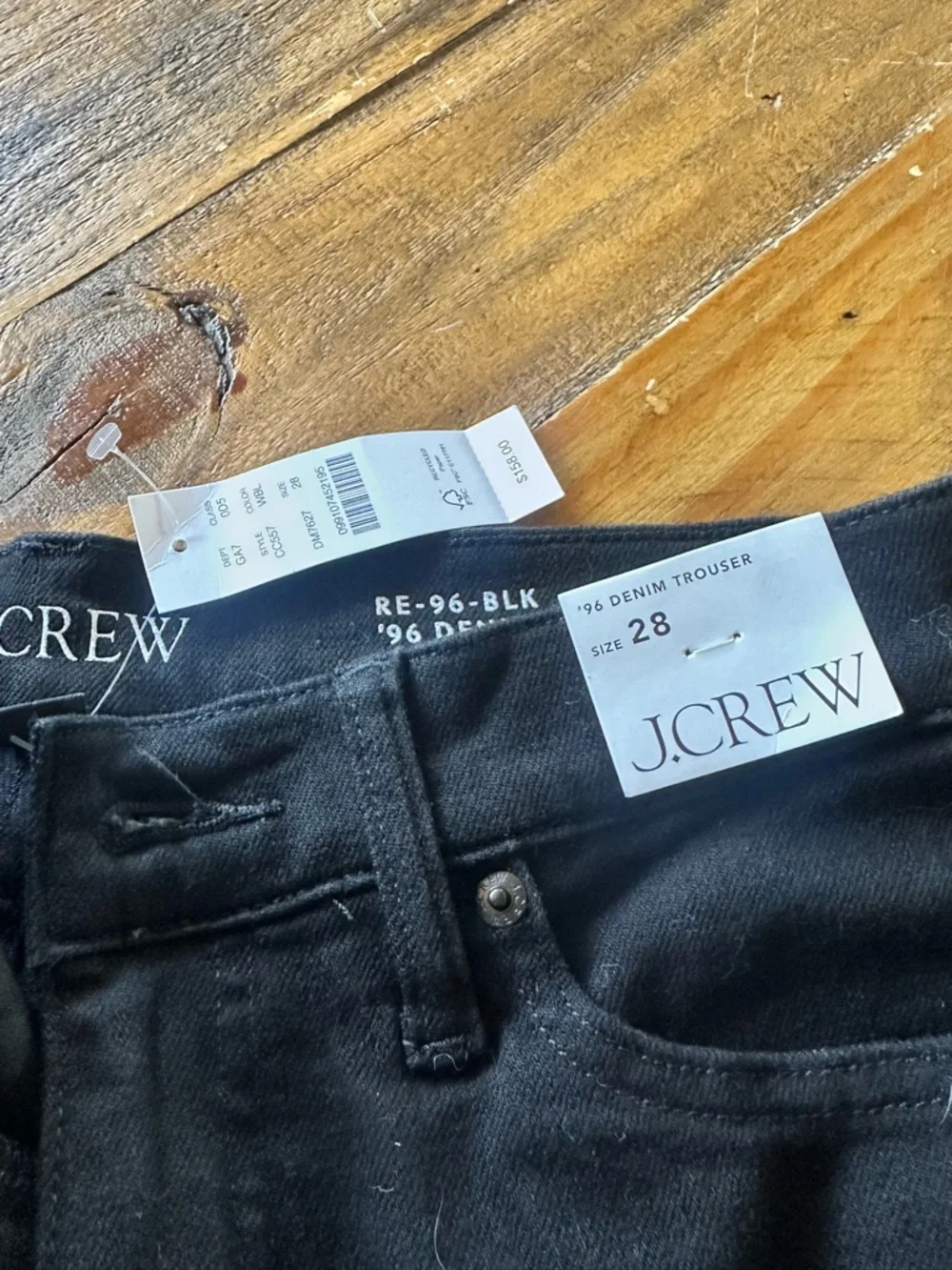 JCrew black denim trouser. Size 28 - Picture 2 of 2